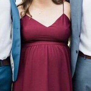 Maternity Bridesmaid Dress PARK & FIFTH Valdes Size 16 Burgundy